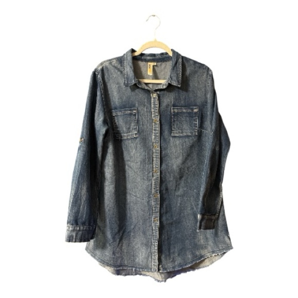 LARA Blue Denim Tunic Shirt